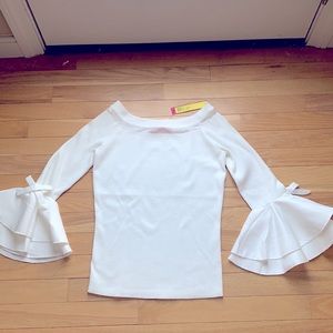 COPY - CATHERINE MALANDRINO NWT SUPER CUTE OFF WHITE SWEATER